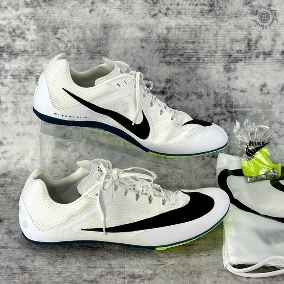 NIB No Box‎ Lid Nike Zoom Rival Sprint Track Spikes White Men\'s 12 FZ9663-102 main image 7